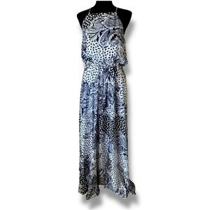 VICI Blue Paisley Scarf Maxi Dress